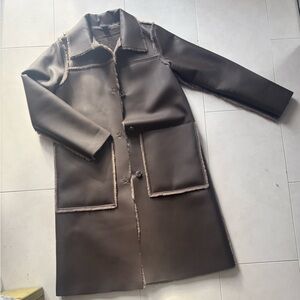 Maeve Dark Brown Teddy Jacket